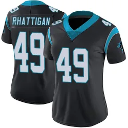 Jon Rhattigan Carolina Panthers Limited Women's Team Color Vapor Untouchable Jersey (Black)