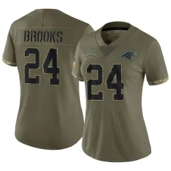 Jonathon Brooks Carolina Panthers Limited Women's 2022 Salute To Service Jersey (Olive)