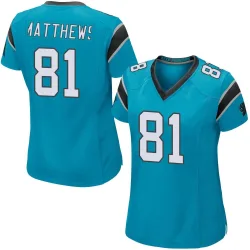 Jordan Matthews Carolina Panthers Game Women's Alternate Jersey (Blue)
