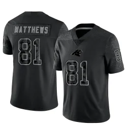 Jordan Matthews Carolina Panthers Limited Men's Reflective Jersey (Black)