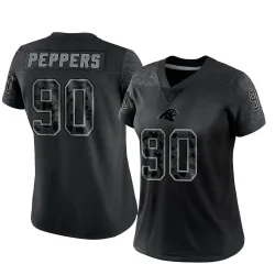 Julius Peppers Carolina Panthers Limited Women's Reflective Jersey (Black)