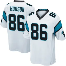 Kobe Hudson Carolina Panthers Game Men's Jersey (White)