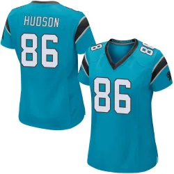 Kobe Hudson Carolina Panthers Game Women's Alternate Jersey (Blue)