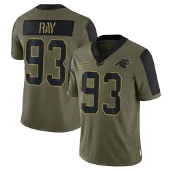 LaBryan Ray Carolina Panthers Limited Men's 2021 Salute To Service Jersey (Olive)