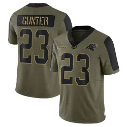 LaDarius Gunter Carolina Panthers Limited Men's Ladarius Gunter 2021 Salute To Service Jersey (Olive)