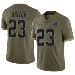 LaDarius Gunter Carolina Panthers Limited Men's Ladarius Gunter 2022 Salute To Service Jersey (Olive)