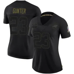 LaDarius Gunter Carolina Panthers Limited Women's Ladarius Gunter 2020 Salute To Service Jersey (Black)