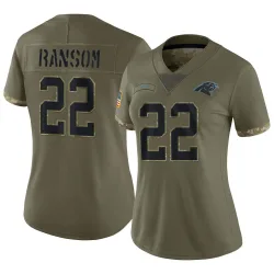 Lathan Ransom Carolina Panthers Limited Women's 2022 Salute To Service Jersey (Olive)