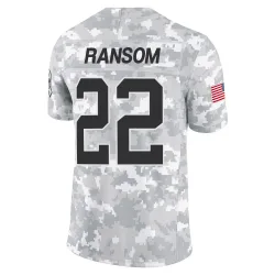Lathan Ransom Carolina Panthers Limited Youth 2024 Salute to Service Jersey (Arctic Camo)