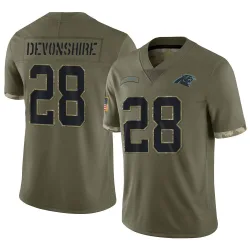 M.J. Devonshire Carolina Panthers Limited Men's 2022 Salute To Service Jersey (Olive)