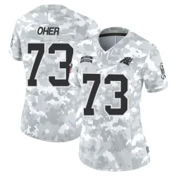 Michael Oher Carolina Panthers Limited Women's 2024 Salute to Service Jersey (Arctic Camo)