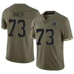 Michael Oher Carolina Panthers Limited Youth 2022 Salute To Service Jersey (Olive)