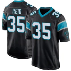 Mike Reid Carolina Panthers Game Men's Team Color Jersey (Black)