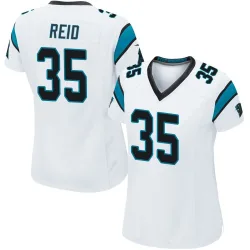 Mike Reid Carolina Panthers Game Women's Jersey (White)