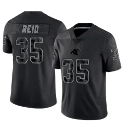 Mike Reid Carolina Panthers Limited Youth Reflective Jersey (Black)