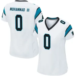 Moose Muhammad III Carolina Panthers Game Women's Jersey (White)