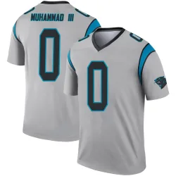 Moose Muhammad III Carolina Panthers Legend Men's Inverted Silver Jersey ()