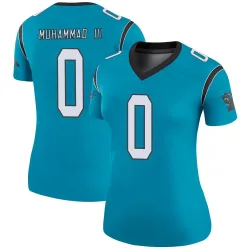 Moose Muhammad III Carolina Panthers Legend Women's Color Rush Jersey (Blue)