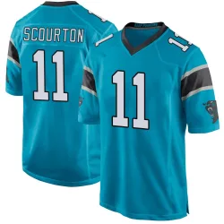 Nic Scourton Carolina Panthers Game Men's Alternate Jersey (Blue)