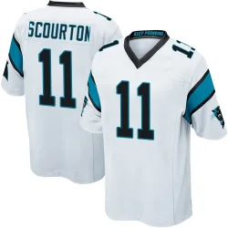 Nic Scourton Carolina Panthers Game Youth Jersey (White)