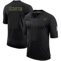 Nic Scourton Carolina Panthers Limited Men's 2020 Salute To Service Jersey (Black)
