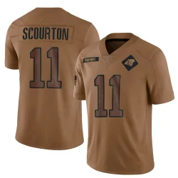 Nic Scourton Carolina Panthers Limited Men's 2023 Salute To Service Jersey (Brown)