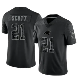 Nick Scott Carolina Panthers Limited Men's Reflective Jersey (Black)