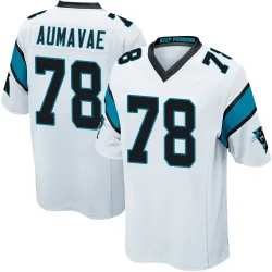 Popo Aumavae Carolina Panthers Game Men's Jersey (White)