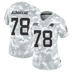 Popo Aumavae Carolina Panthers Limited Women's 2024 Salute to Service Jersey (Arctic Camo)