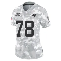 Popo Aumavae Carolina Panthers Limited Women's 2024 Salute to Service Jersey (Arctic Camo)