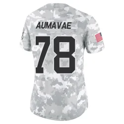 Popo Aumavae Carolina Panthers Limited Women's 2024 Salute to Service Jersey (Arctic Camo)