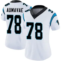 Popo Aumavae Carolina Panthers Limited Women's Vapor Untouchable Jersey (White)