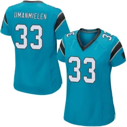 Princely Umanmielen Carolina Panthers Game Women's Alternate Jersey (Blue)