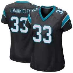 Princely Umanmielen Carolina Panthers Game Women's Team Color Jersey (Black)