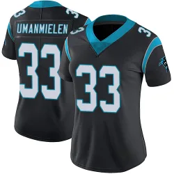 Princely Umanmielen Carolina Panthers Limited Women's Team Color Vapor Untouchable Jersey (Black)