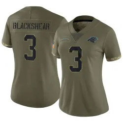 Raheem Blackshear Carolina Panthers Limited Women's 2022 Salute To Service Jersey (Olive)