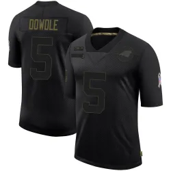 Rico Dowdle Carolina Panthers Limited Men's 2020 Salute To Service Jersey (Black)