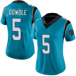Rico Dowdle Carolina Panthers Limited Women's Alternate Vapor Untouchable Jersey (Blue)