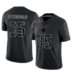 Ryan Fitzgerald Carolina Panthers Limited Men's Reflective Jersey (Black)