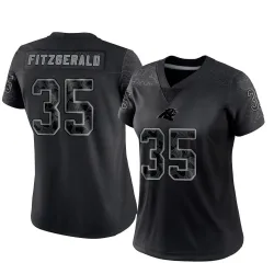 Ryan Fitzgerald Carolina Panthers Limited Women's Reflective Jersey (Black)