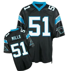 Sam Mills Carolina Panthers Authentic Men's Mitchell And Ness Throwback Jersey (Black)