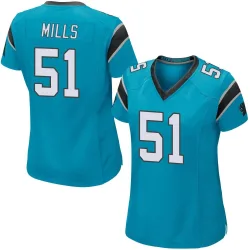 Sam Mills Carolina Panthers Game Women's Alternate Jersey (Blue)