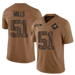 Sam Mills Carolina Panthers Limited Men's 2023 Salute To Service Jersey (Brown)