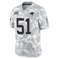 Sam Mills Carolina Panthers Limited Men's 2024 Salute to Service Jersey (Arctic Camo)