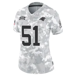 Sam Mills Carolina Panthers Limited Women's 2024 Salute to Service Jersey (Arctic Camo)