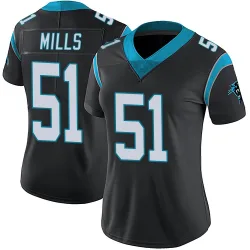 Sam Mills Carolina Panthers Limited Women's Team Color Vapor Untouchable Jersey (Black)