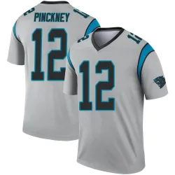 Sam Pinckney Carolina Panthers Legend Men's Inverted Silver Jersey ()