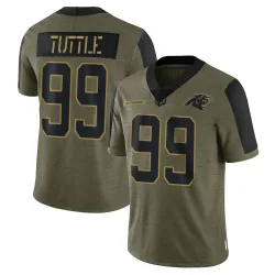 Shy Tuttle Carolina Panthers Limited Youth 2021 Salute To Service Jersey (Olive)