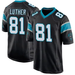 T.J. Luther Carolina Panthers Game Men's Team Color Jersey (Black)