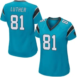 T.J. Luther Carolina Panthers Game Women's Alternate Jersey (Blue)